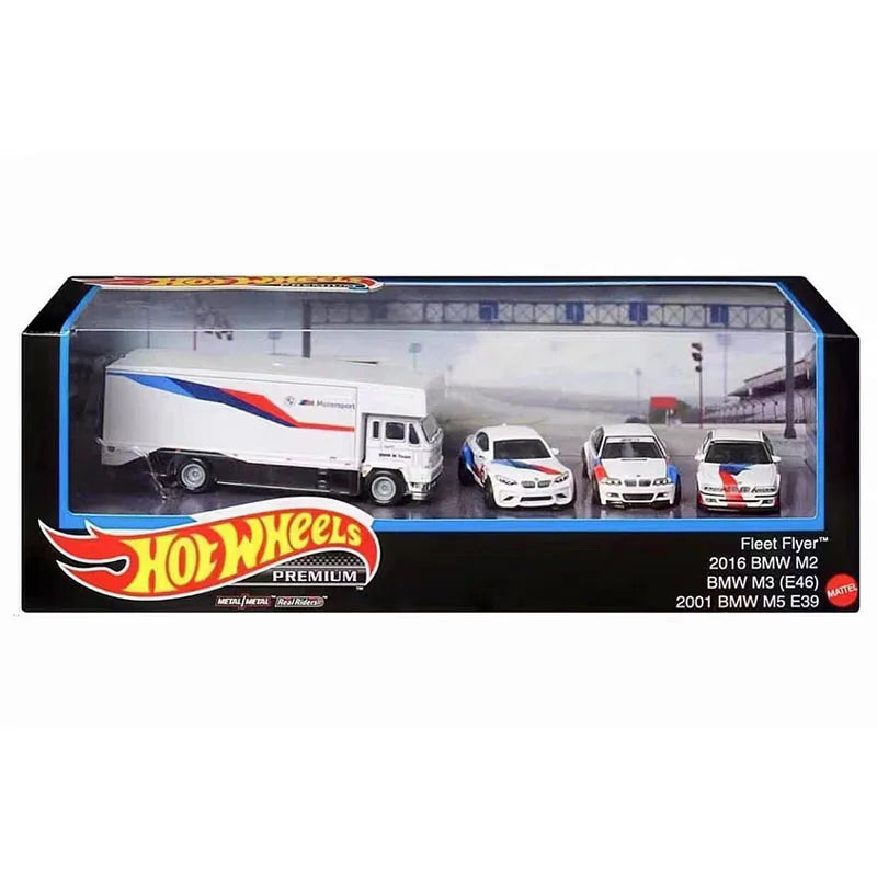 2022 Hot Wheels Premium Collector Set Assorted HCR52 BMV M Series Fleet Flyer BMV M2 M3 BMV M5 E39 BMW Garage Car Toy