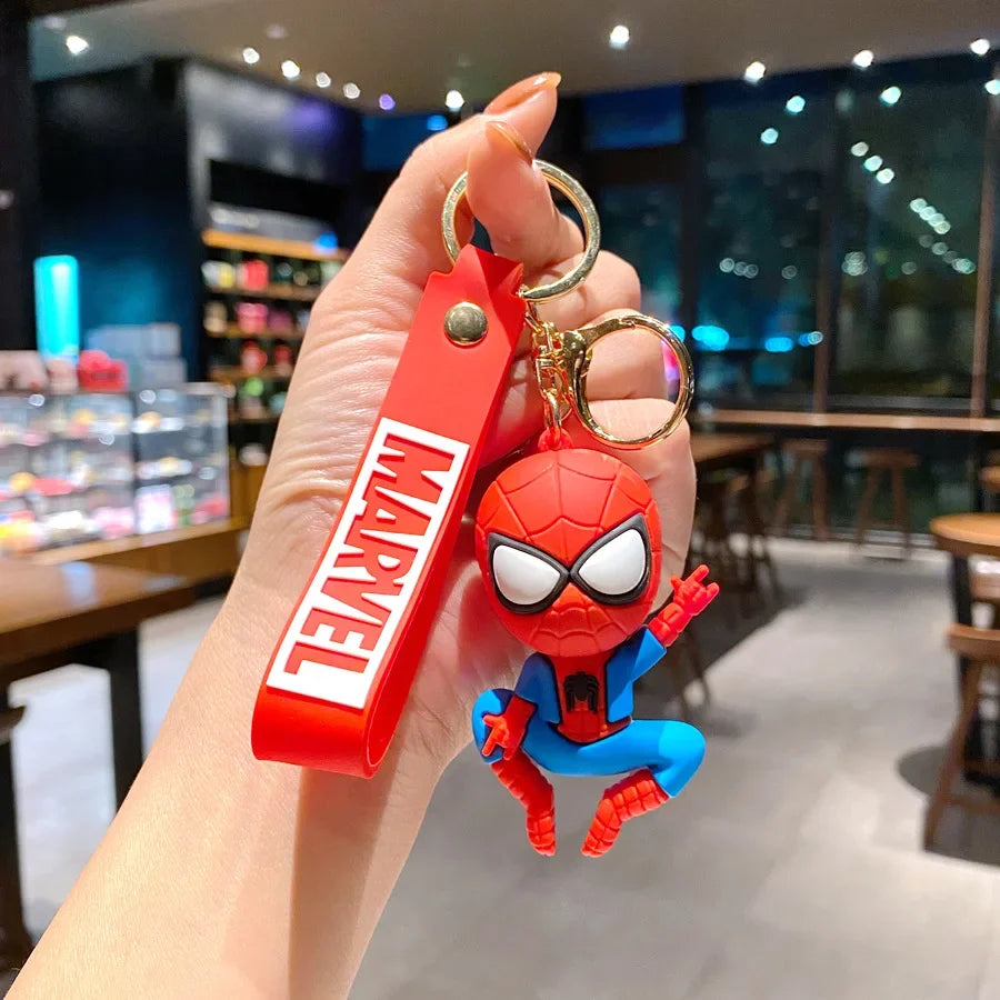 2024 New Cartoon Marvel Superhero Keychain Iron Man Spider-Man Keychain Pendant Women’s Bag Pendant Children’s Birthday Gift