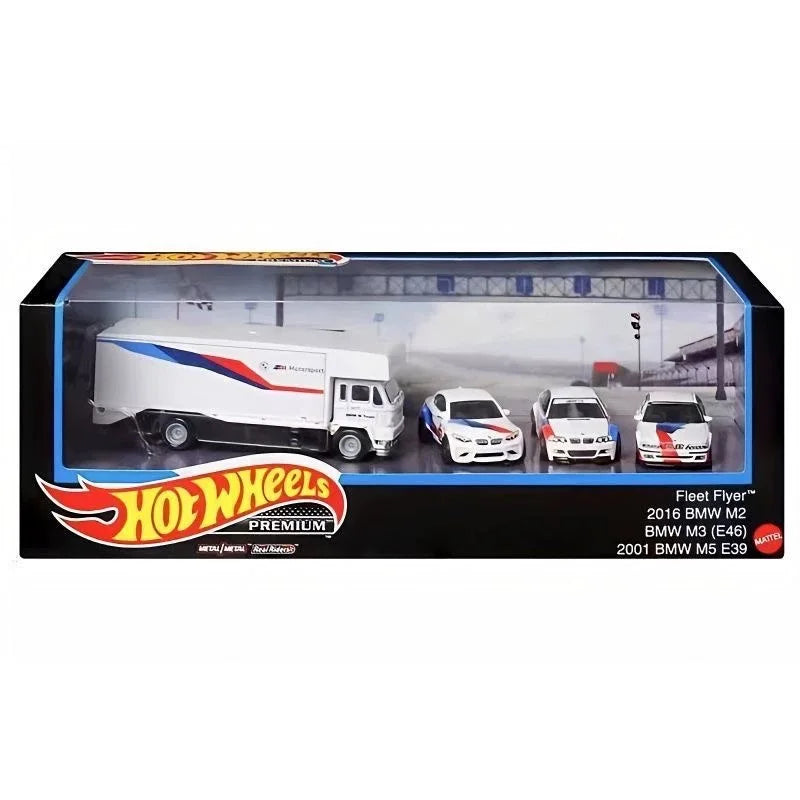 2022 Hot Wheels Premium Collector Set Assorted HCR52 BMV M Series Fleet Flyer BMV M2 M3 BMV M5 E39 BMW Garage Car Toy