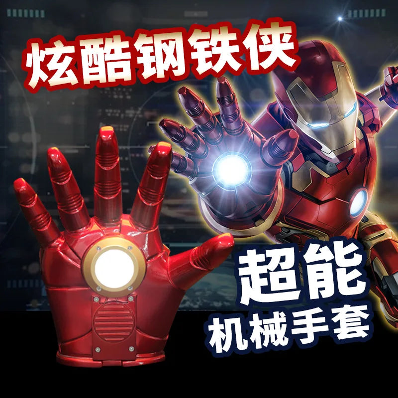 2023 Hot Marvel Avengers Iron Man Helmet Cosplay 1/1 Light Led Ironman Mask Glove PVC Action Figure Toy Kids Adult Birthday Gift