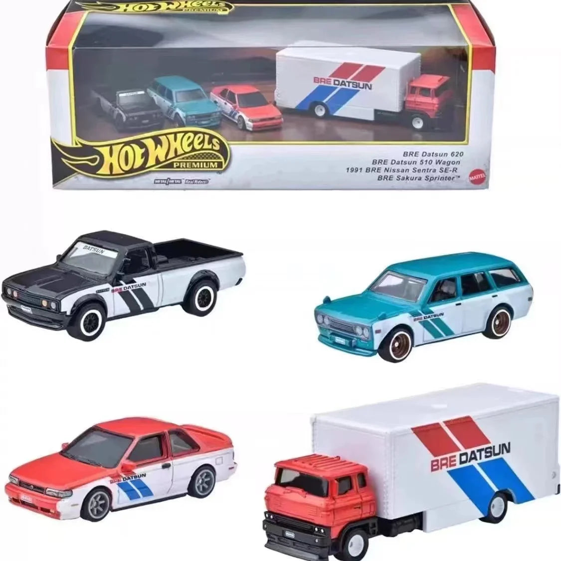 2022 Hot Wheels Premium Collector Set Assorted HCR52 BMV M Series Fleet Flyer BMV M2 M3 BMV M5 E39 BMW Garage Car Toy