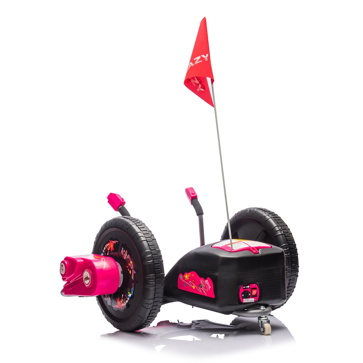 12V Kids Ride On Electric Toy,2WD,16'' exaggerated wheel,Dual handle control for 360 degree flexible steering and rotation