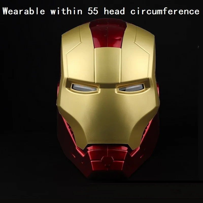 2023 Hot Marvel Avengers Iron Man Helmet Cosplay 1/1 Light Led Ironman Mask Glove PVC Action Figure Toy Kids Adult Birthday Gift