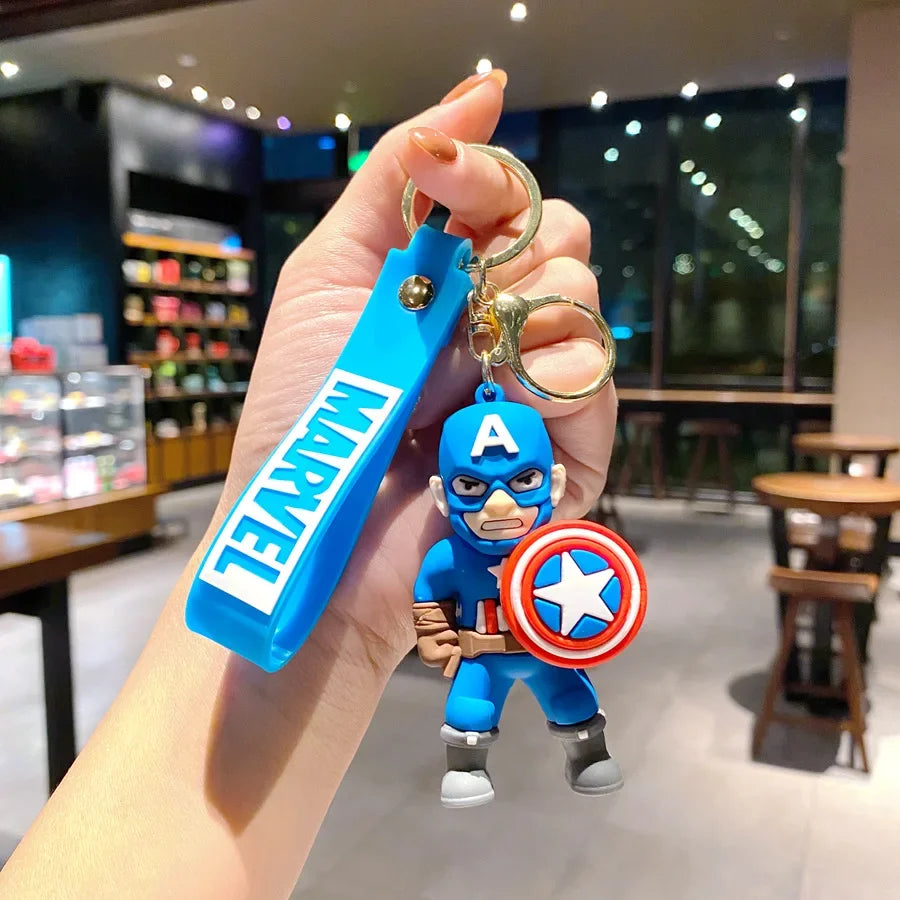 2024 New Cartoon Marvel Superhero Keychain Iron Man Spider-Man Keychain Pendant Women’s Bag Pendant Children’s Birthday Gift