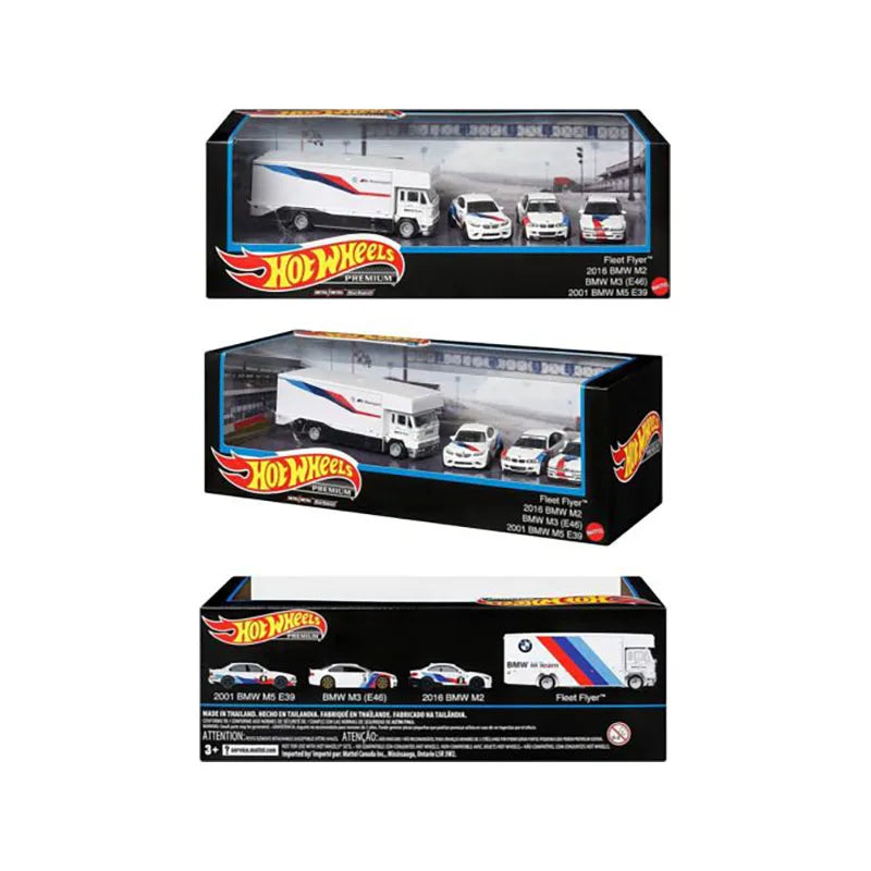 2022 Hot Wheels Premium Collector Set Assorted HCR52 BMV M Series Fleet Flyer BMV M2 M3 BMV M5 E39 BMW Garage Car Toy