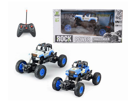 27MHZ 4CH Remote Control Police Crawler With Lights 1/18 Scale